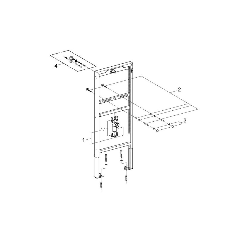 Система інсталяції для пісуара GROHE Rapid SL (1,13 м - 1,3 м) (38517001)