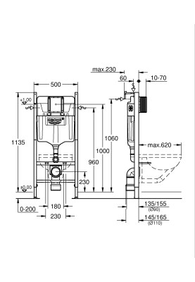 Solido Compact Комплект 2-в-1 для унітазу, монтажна висота 1,13 м (38939000)