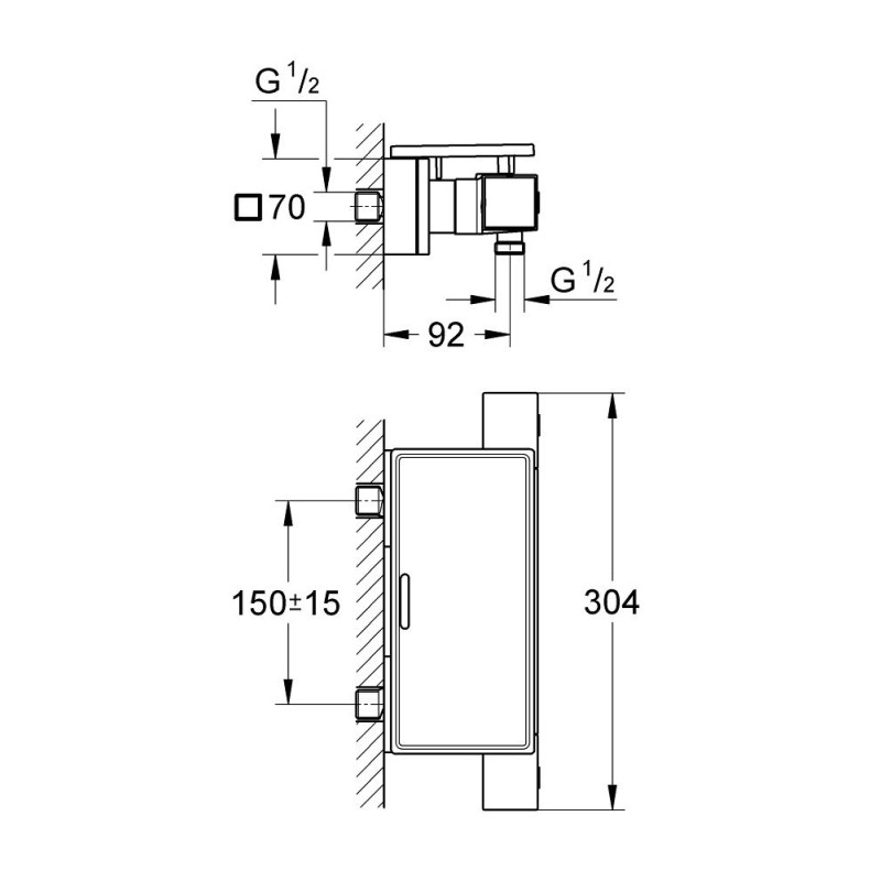 Grohtherm Cube Термостат для душу (34491000)