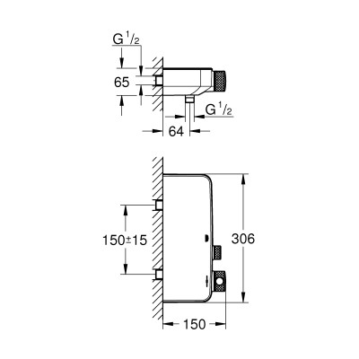 Термостат для душу GROHE GRT SmartControl, настінний монтаж (34719000)