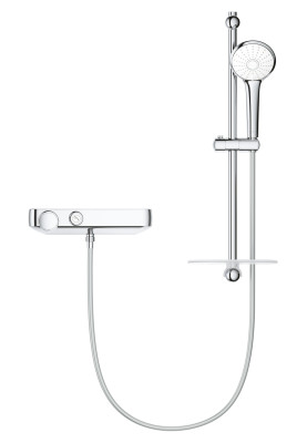 Термостат для душу GROHE GRT SmartControl і душовий гарнітур Euphoria 110 Massage з душовою штангою