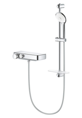 Термостат для душу GROHE GRT SmartControl і душовий гарнітур Euphoria 110 Massage з душовою штангою