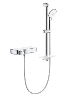 Термостат для душу GROHE GRT SmartControl і душовий гарнітур Euphoria 110 Massage з душовою штангою