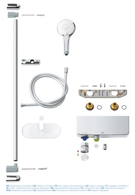 Термостат для душу GROHE GRT SmartControl та душовий гарнітур Euphoria 110 Massage з душовою штангою