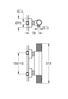Grohtherm 1000 Performance Термостат для душу (34827KF0)