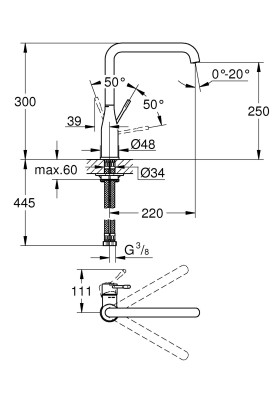 Essence Одноважільний змішувач для мийки (30269DC0)