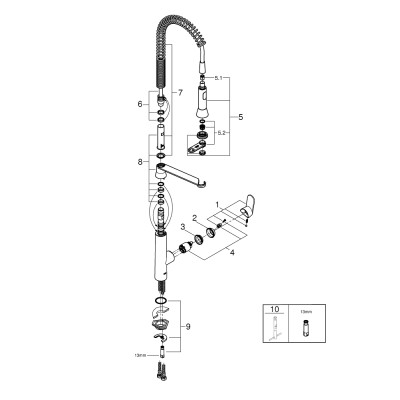 K7 Змішувач одноважільний для мийки  (32950DC0)