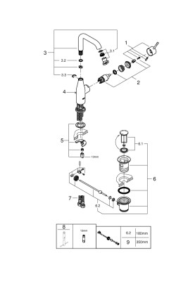 Essence Одноважільний змішувач для раковини L-Size (32628001)