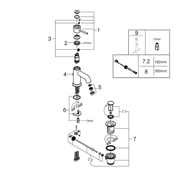 Start Classic Одноважільний змішувач для раковини S-Size (23782000)