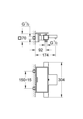 Grohtherm Cube Термостат для ванни з виливом (34502000)
