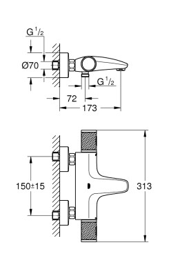 Grohtherm 1000 Performance Термостат для ванни (34830000)