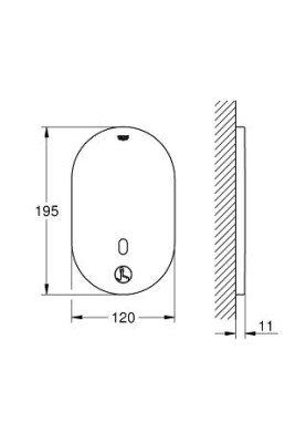 Eurosmart Cosmopolitan E Bluetooth безконтактний змішувач для душу (36415000)