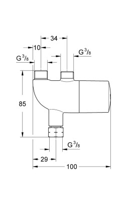 Grohtherm Micro термостат для установки під раковиною (34487000)