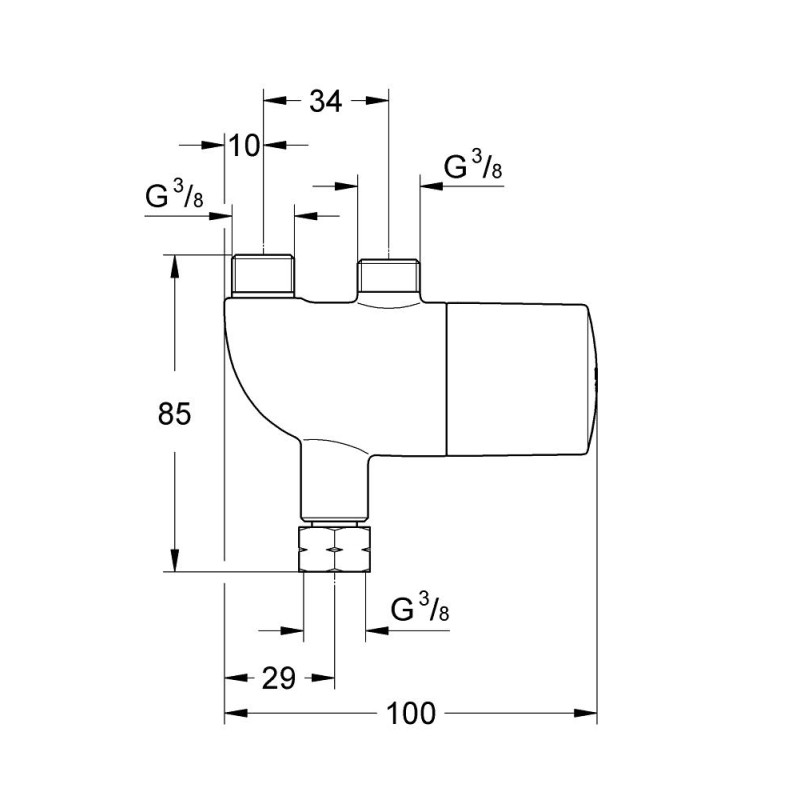 Grohtherm Micro термостат для установки під раковиною (34487000)
