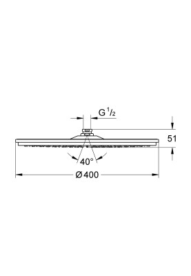 Rainshower Cosmopolitan 400 Верхній душ із 1 режимом струменя (28778000)