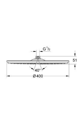 Rainshower Cosmopolitan 400 Верхній душ із 1 режимом струменя (28778000)