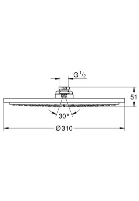 Rainshower Cosmopolitan 310 Верхній душ із 1 режимом струменя (27478000)