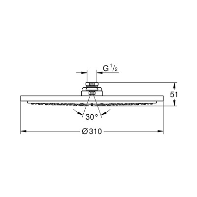 Rainshower Cosmopolitan 310 Верхній душ із 1 режимом струменя (27478000)