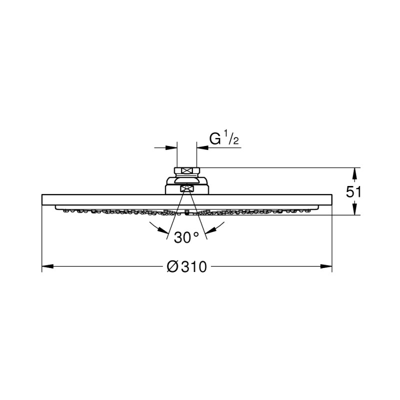 Rainshower Cosmopolitan 310 Верхній душ із 1 режимом струменю (27478000)