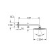 Rainshower F-Series 10 Верхній душ з кронштейном 422 мм, 1 режим струменя (26259000)