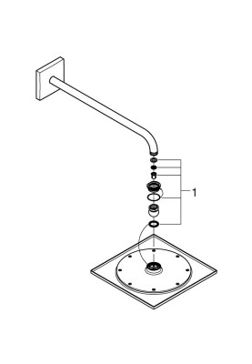 Rainshower F-Series 10 Верхній душ з кронштейном 422 мм, 1 режим струменя (26259000)