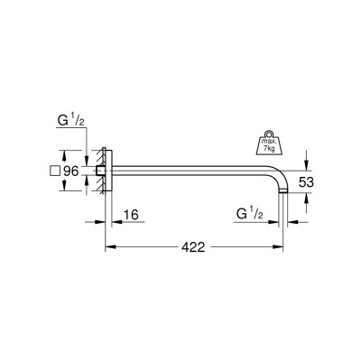 Rainshower Душовий кронштейн 422 мм (26145000)