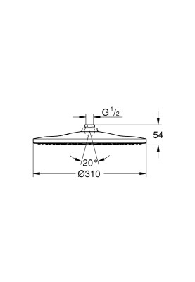 Rainshower 310 Mono Верхній душ, 1 режим струменя (26561LS0)