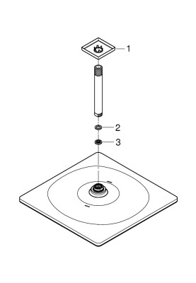 Rainshower 310 Mono Cube Верхній душ з кронштейном 142 мм, 1 режим струменя (26566000)