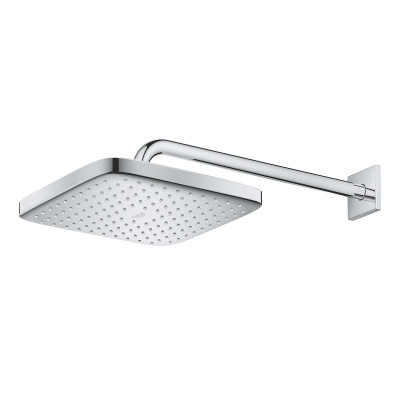 Tempesta 250 Cube Верхній душ із кронштейном до стіни з WaterSaving (26687000)