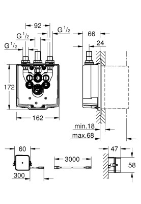 Eurosmart Cosmopolitan E Прихований монтажний блок (36416001)