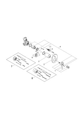 BauClassic Одноважільний змішувач для ванни, прихований монтаж (29047000)
