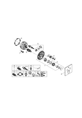 Grohtherm SmartControl Tермостат прихованого монтажу з 2 кнопками керування  (29124000)