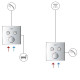 Grohtherm SmartControl Термостат закритого монтажу з 2 кнопками управління (29119000)