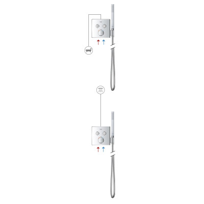 Grohtherm SmartControl Термостат прихованого монтажу із двома кнопками керування (29125000)