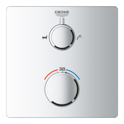 Grohtherm Термостат для душу з перемикачем на 2 положення ванна/душ (24080000)