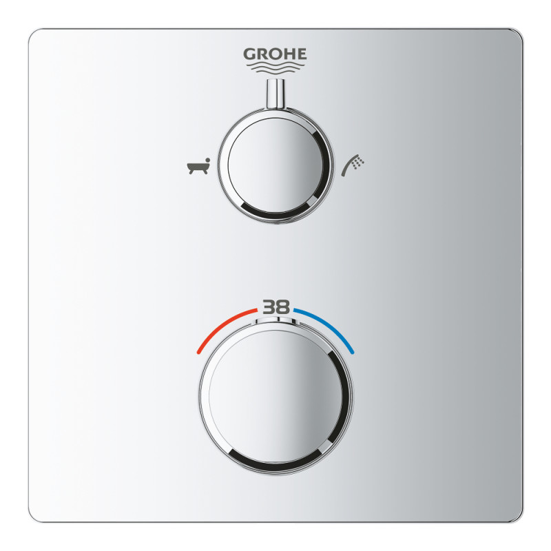 Grohtherm Термостат для душу з перемикачем на 2 положення ванна/душ (24080000)