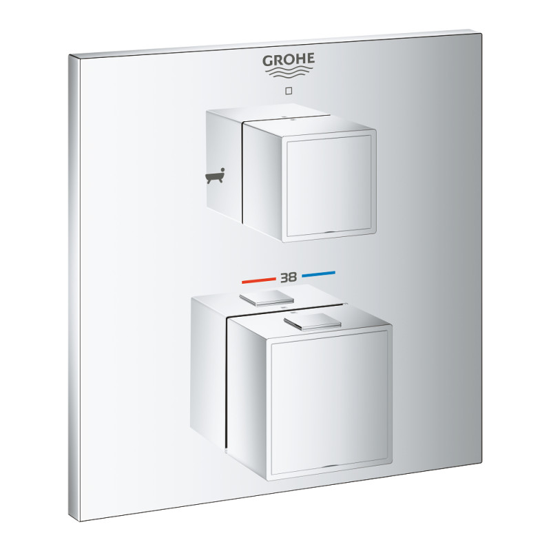 Grohtherm Cube Термостатичний змішувач на ванну на 2 виходи (24155000)