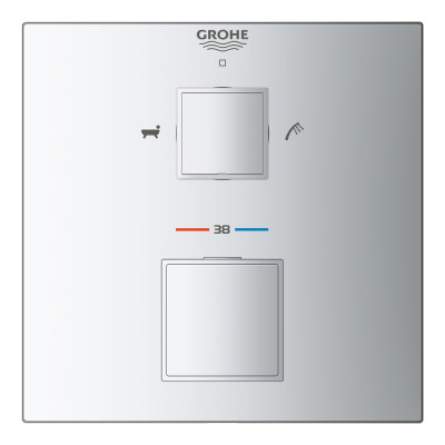 Grohtherm Cube Термостатичний змішувач на ванну на 2 виходи (24155000)