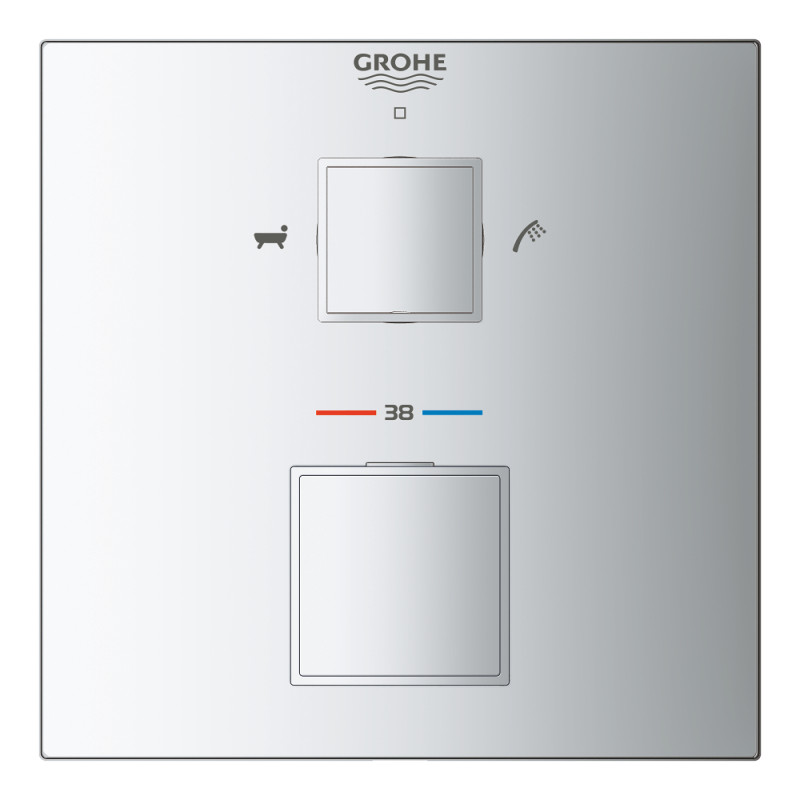 Grohtherm Cube Термостатичний змішувач на ванну на 2 виходи (24155000)