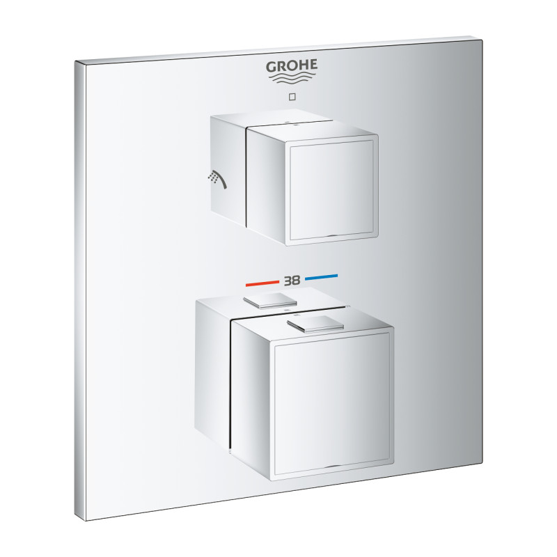 Grohtherm Cube Термостатичний змішувач для душу на 2 виходи (24154000)