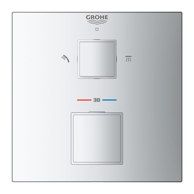 Grohtherm Cube Термостатичний змішувач для душу на 2 виходи (24154000)