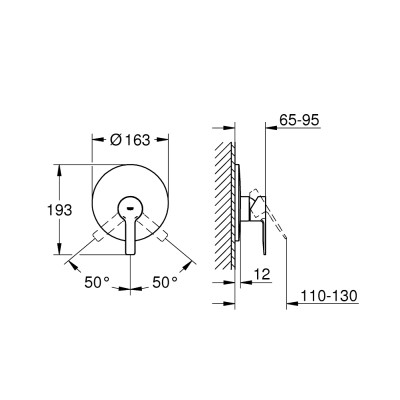 Lineare Одноважільний змішувач для душу (19296001)