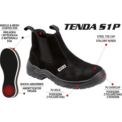 Yato YT-80860 Черевики робочі TENDA S1P раз.47