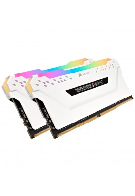 Пам'ять Corsair 32 GB (2x16GB) DDR4 3200 MHz VENGEANCE RGB PRO White (CMW32GX4M2C3200C16W)