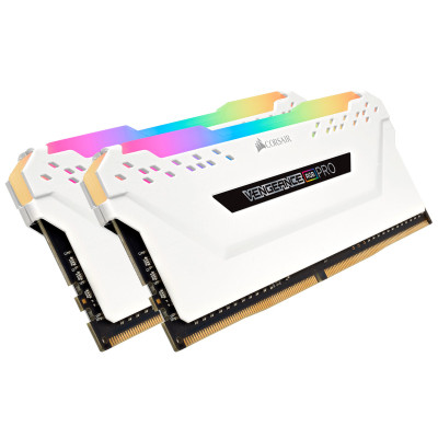 Пам'ять Corsair 32 GB (2x16GB) DDR4 3200 MHz VENGEANCE RGB PRO White (CMW32GX4M2C3200C16W)