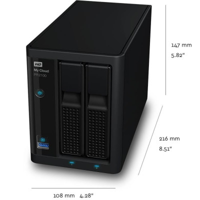 Мережевий накопичувач WD My Cloud Pro Series PR2100 (WDBBCL0000NBK)