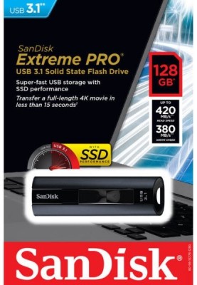 Флешка SanDisk 128 GB Extreme Pro USB 3.1 Black (SDCZ880-128G-G46)