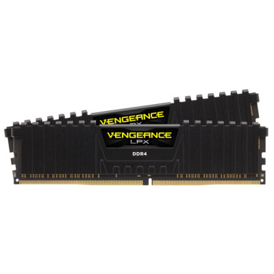 Пам'ять Corsair 32 GB (2x16GB) DDR4 2400 MHz Vengeance LPX Black (CMK32GX4M2A2400C16)