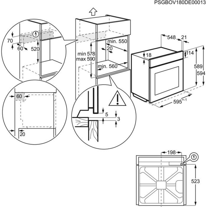 Духовка електрична Electrolux EOE7C31Z