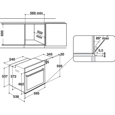 Духовка електрична Whirlpool W7OM44S1PBL